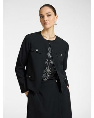 Elena Miro Giacca corta girocollo - Nero