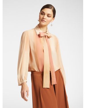 Elena Miro Blusa in raso di colore sfumato - Neutro