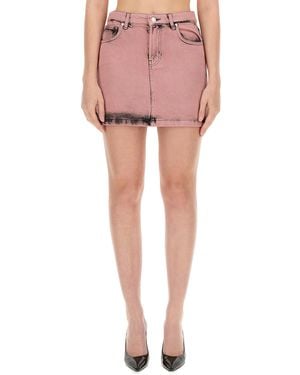 Moschino Solid Mini Skirt - Pink