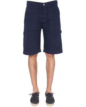 YMC Cotton Canvas Bermuda - Blue