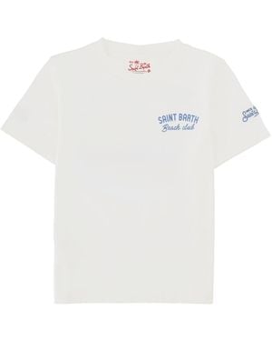 MC2 Saint Barth T-Shirt Con Stampa Sul Retro - White