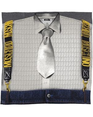 Moschino Silk Scarf With Print - Multicolour