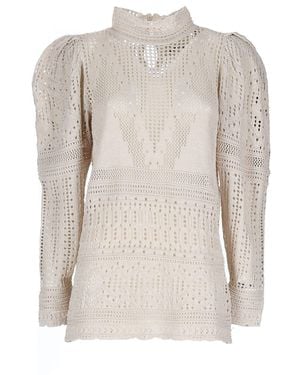 Isabel Marant "Dahara" Crochet Top - Natural