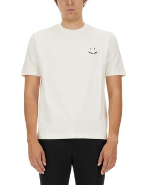 Paul Smith T-Shirt "Happy" - Bianco