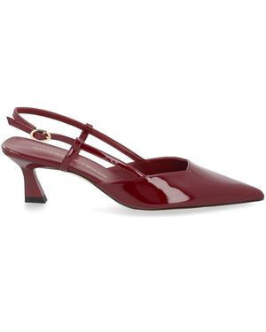 Stuart Weitzman Bordeaux Pu Coated Calf Lthr Cow Lthr Flats - Red