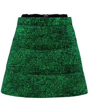 Moncler Genius Genius Mini Print Skirt With Invisible Side Closure - Green