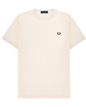 Fred Perry T-Shirt With Logo - Natural