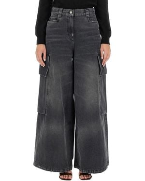 Palm Angels Wide Parachute Jeans - Black