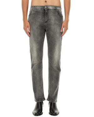 Balmain Regular Fit Jeans - Gray