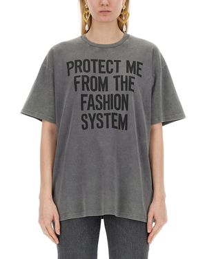 Moschino T-Shirt Con Logo - Grigio