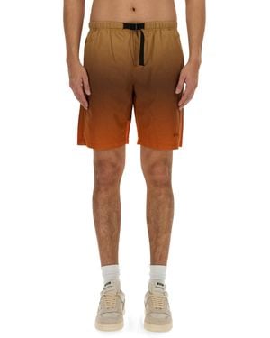 MSGM Cotton Bermuda Shorts - Brown