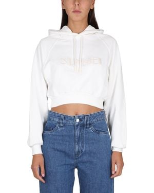 Sunnei Cotton Hoodie - White