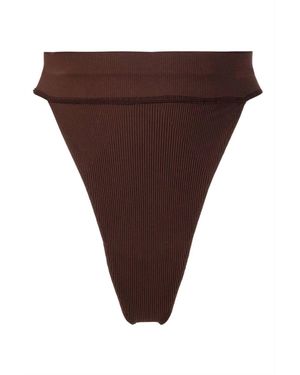 ANDREADAMO High-waisted Jersey Briefs - Brown