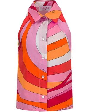 PUCCI Sleeveless Shirt - Red