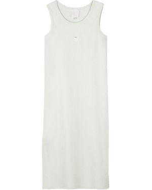 Givenchy 4G Plaque Ribbed-Knit Tank Dress - White