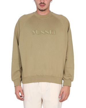 Sunnei Felpa Con Ricamo Logo - Neutro