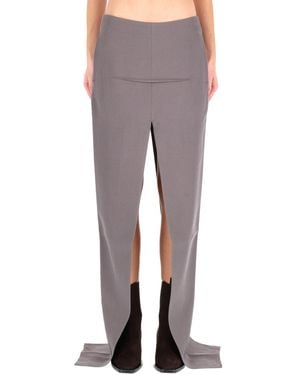 Rick Owens Solid Maxi Skirt - Gray