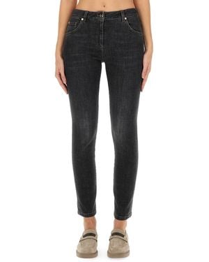 Brunello Cucinelli Slim Fit Denim Trousers - Black