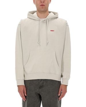 Obey Sweatshirt With Logo And Print - White