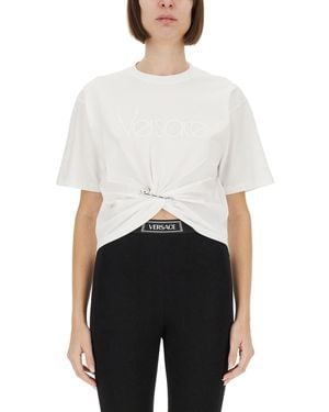 Versace T-Shirt "1978 Re-Edition Safety Pin" - Bianco