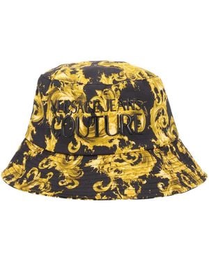 Versace Jeans Couture Cappello Con Stampa "Wave" E Logo - Green