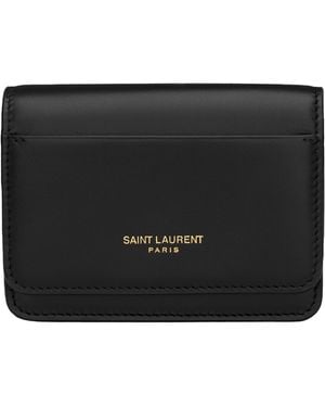 Saint Laurent Porta Biglietti Da Visita - Black