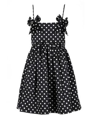 Ganni "Polka Dot" Mini Dress - Black
