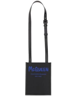 McQueen Smartphone Bag With Graffiti Logo - White