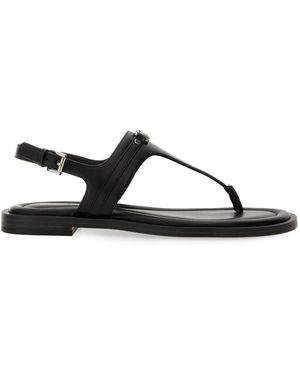 MICHAEL Michael Kors Michael Logo Plaque Sandals - Black