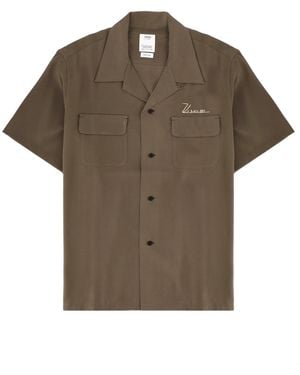 Visvim Camicia A Manica Corta Con Logo - Brown