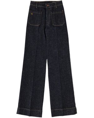 Victoria Beckham Alina Wide-Leg Jeans - Blue