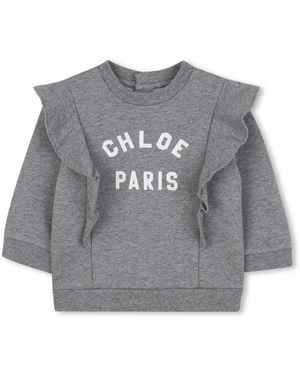 Chloé Sweatshirt With Logo - Grey