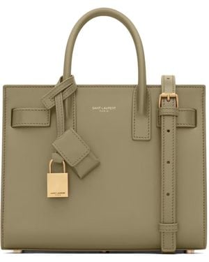 Saint Laurent Sac De Jour Nano Bag Calfskin Handbags - Metallic