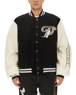 3.PARADIS Jacket With Logo - Black