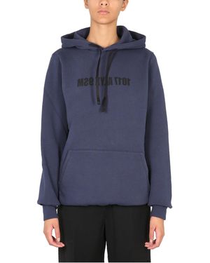 1017 ALYX 9SM FELPA IN COTONE CON CAPPUCCIO - Blu