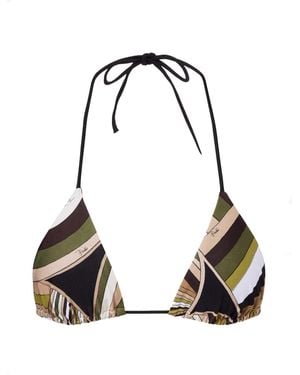 PUCCI Top Bikini Con Stampa - Nero