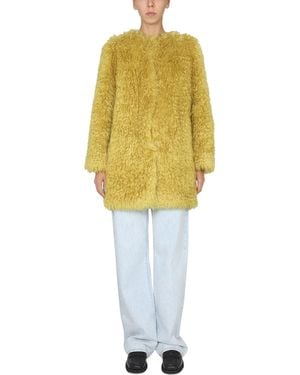 BECAGLI SINCE 1994 Faux Fur Coat - Yellow