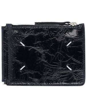 Maison Margiela Portafoglio A Pinza Four Stitches" - Blue