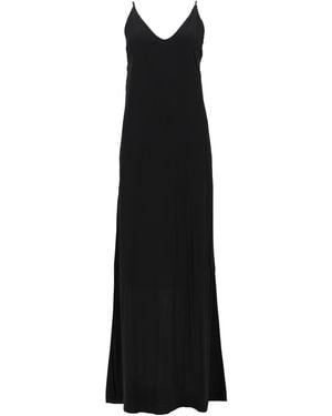 Nude Abito Lungo Con Scollo A V - Black