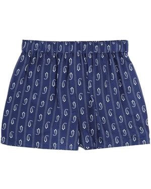 Tory Burch Camp Shorts Viscose - Blue
