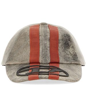 DIESEL Capello da baseball C-Olav in pelle stampata - Multicolore