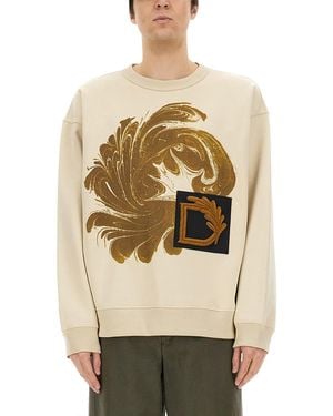Dries Van Noten Sweatshirt With Print - Natural