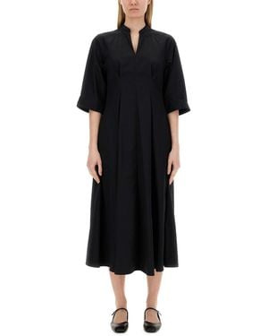 Aspesi Pleated Long Dress - Black