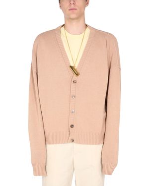 Ambush V-Neck Oversized Cardigan - Natural