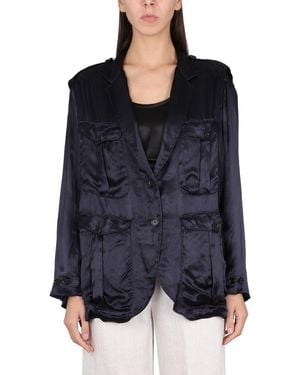 Aspesi Jacket With Pockets - Blue