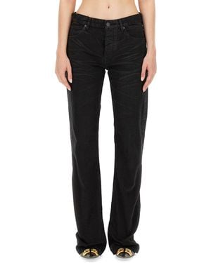 Balenciaga Straight Trousers - Black