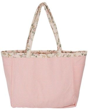 Emile Et Ida Borsa "The Tote Bag" A Quadretti - Pink