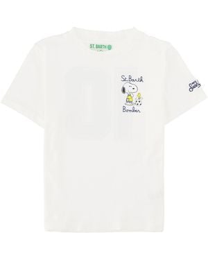 MC2 Saint Barth T-Shirt Con Stampa Sul Retro - White