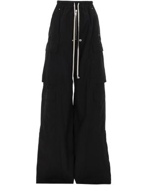 Rick Owens Drkshdw Double Cargo Jumbo Trousers Cotton High Waist - Black