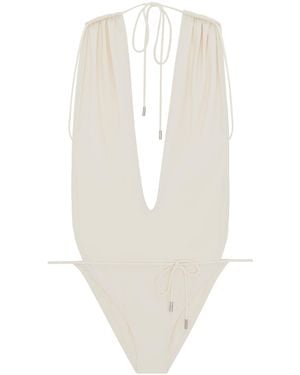 Saint Laurent One-Piece Swimsuit - White